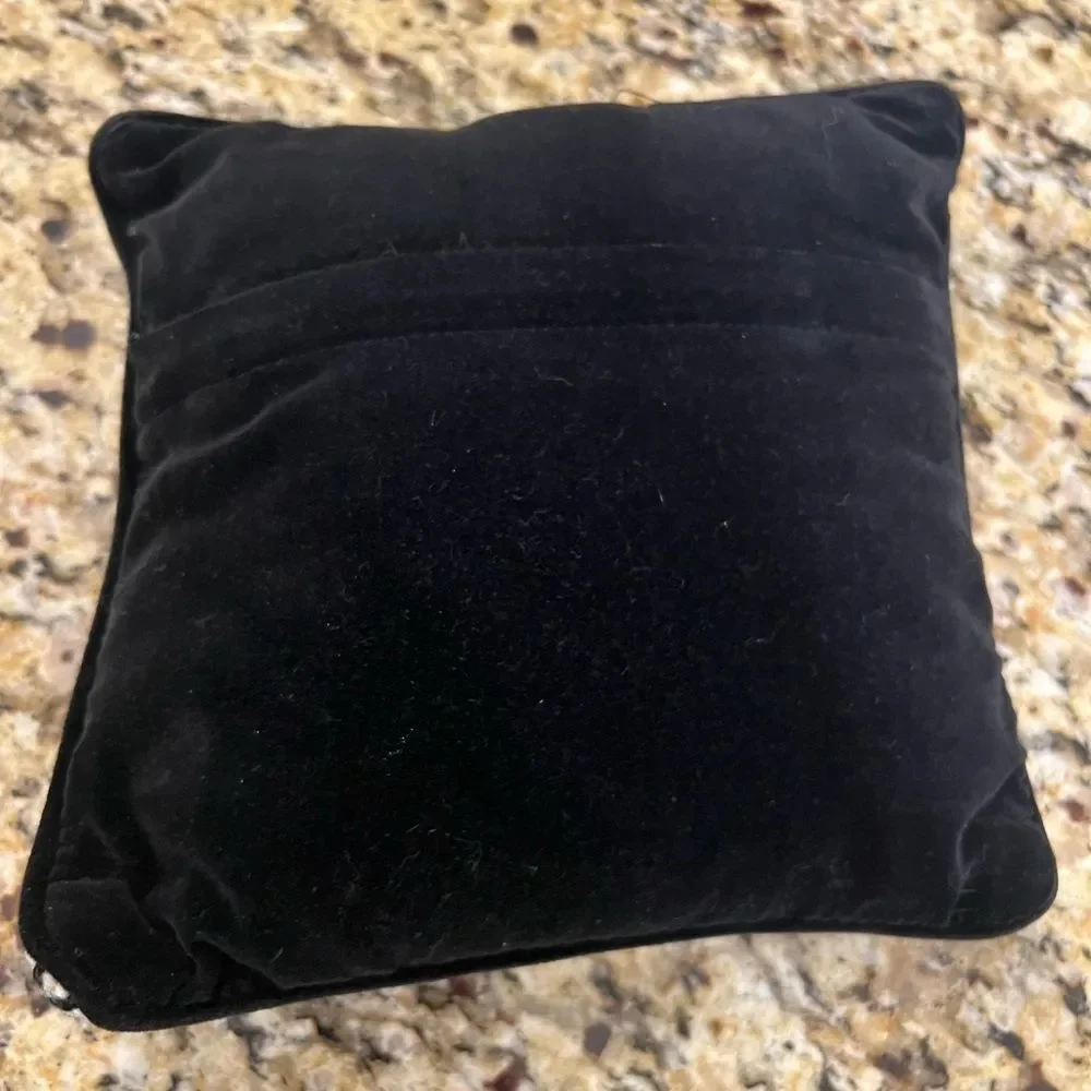 Needle point pumpkin accent pillow